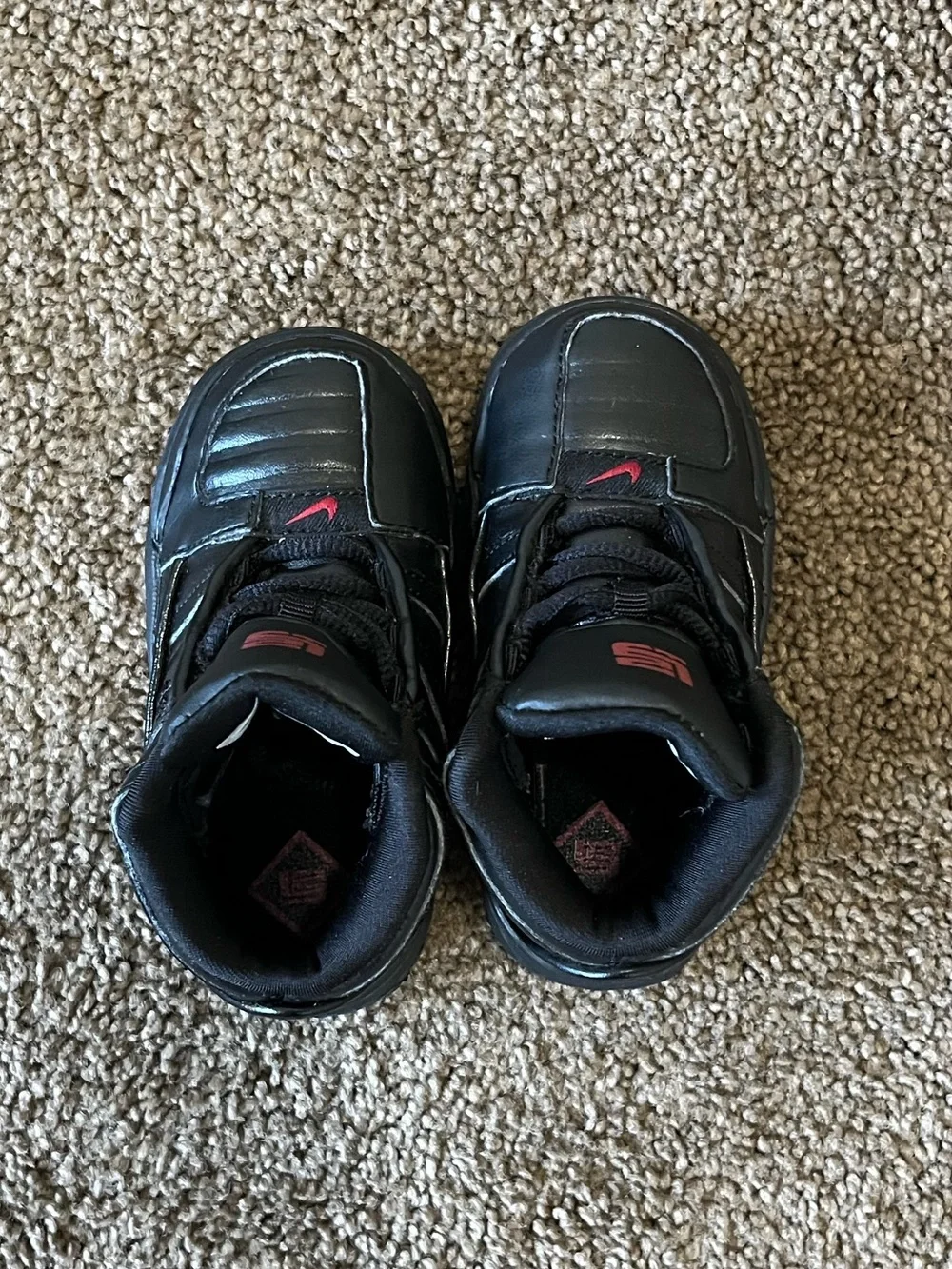 Nike Black Sneakers with Red Accents